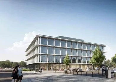  Das geplante Fraunhofer-Institut für Bioressourcen in Gießen entsteht am Leihgesterner Weg / Ecke Ohlebergsweg. Grafik: Heinle, Wischer und Partner